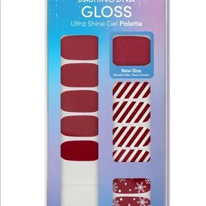 Dashing diva Christmas gel nails